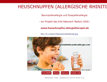 Tablet Screenshot of heuschnupfen.allergietherapie.de