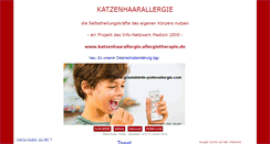 Desktop Screenshot of katzenhaarallergie.allergietherapie.de