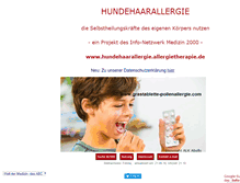 Tablet Screenshot of hundehaarallergie.allergietherapie.de